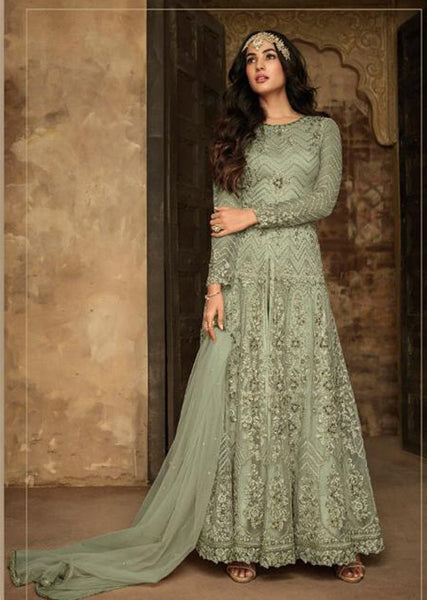 GREEN PAKISTANI WEDDING WEAR DRESS - Asian Party Wear