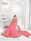 7213 PINK GLOSSY SAPPHIRE WEDDING WEAR DESIGNER DRESS - Asian Party Wear