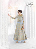 7217 CREAM GLOSSY SAPPHIRE WEDDING WEAR DESIGNER DRESS - Asian Party Wear