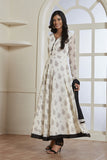 WHITE AND BLACK FLARED STYLE READY MADE INDIAN DRESS - Asian Party Wear