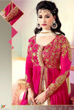 L19004 PINK LAVINA HEAVY EMBRIODERD DESIGNER DRESS - Asian Party Wear