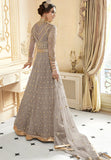 SPECTACULAR SMOKE GREY INDIAN & PAKISTANI DESIGNER PARTY AND WEDDING WEAR FANCY ANARKALI GOWN - Asian Party Wear