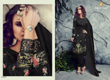 C4002 MUMTAZ SAJAWAT BLACK SALWAR KAMEEZ - Asian Party Wear