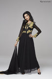 BLACK GEORGETTE EID WEDDING PARTY DESIGNER ANARKALI SUIT - Asian Party Wear