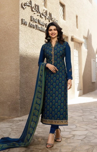 Galaxy Blue Indian Salwar Suit - Asian Party Wear