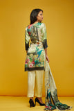 Sunshine Yellow Floral Printed Silk Salwar Kameez - Asian Party Wear