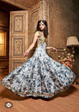 ZMS-3603 BLUE AND GOLD MAISHA MASKEEN SEEP WEDDING WEAR ANARKALI SUIT - Asian Party Wear