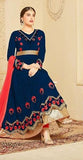 Indian Maxi Blue Party Evening Wedding Anarkali Suit (Ready Made XXL) - Asian Party Wear