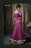 Purple and Gold Brown Khwaab Aura wedding Anarkali Gown (KH-8001) - Asian Party Wear