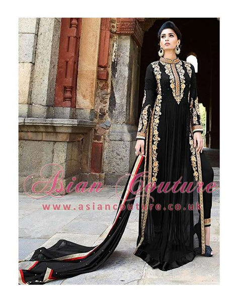 8003 BLACK AAFREEN ADAA STYLISH ANARKALI SUIT - Asian Party Wear