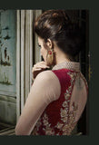 Red with Beige Khwaab Aura wedding Anarkali Gown (KH-8005) - Asian Party Wear