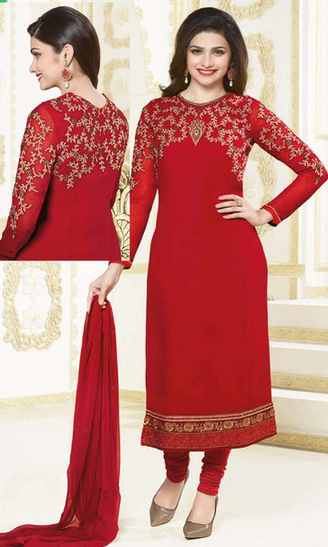 K2676 RED KASEESH PRACHI DESAI GEORGETTE SALWAR KAMEEZ SUIT - Asian Party Wear