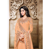 8486 PEACH ZISA DESIGNER SALWAR SUIT - Asian Party Wear