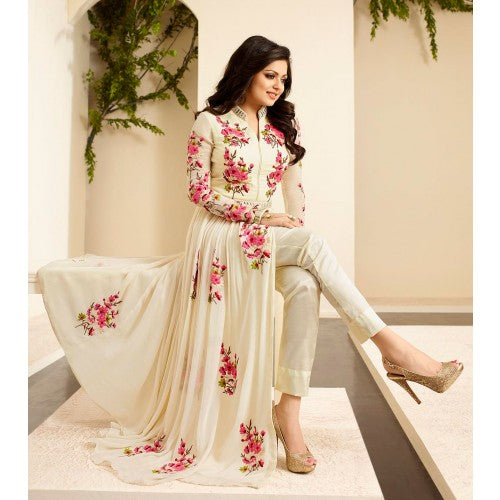 BESTSELLER 86003 CREAM NITYA PARTY WEAR DESIGNER SUIT - Asian Party Wear