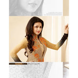 86009 BEIGE AND BLACK NITYA PARTY WEAR DESIGNER SUIT - Asian Party Wear