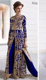 Z-12003A BLUE ZOYA GLITERZ STYLISH WEDDING WEAR DRESS (5 PIECE SUIT) - Asian Party Wear