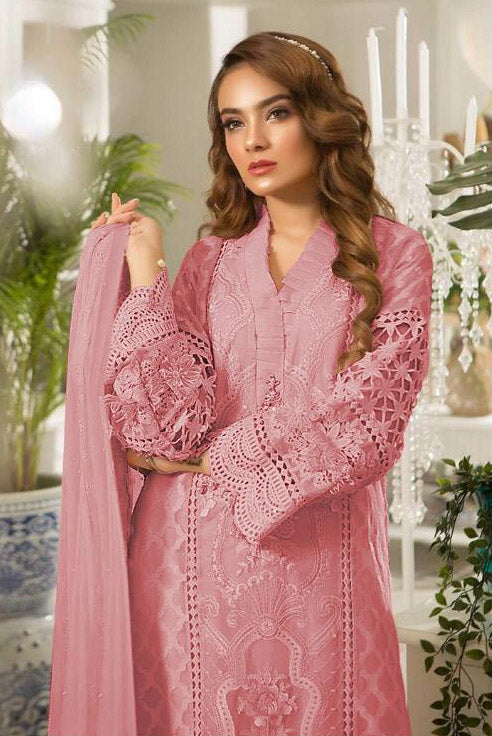 Rose Tan Dusty Pink Pakistani Designer Organza Suit Rose Tan Dusty Pink Pakistani Designer Organza Suit