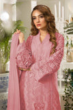 Rose Tan Dusty Pink Pakistani Designer Organza Suit - Asian Party Wear