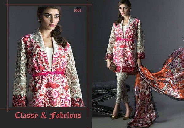 ZDS1001 FLORAL PALE DOGWOOD PINK AND GREY DEEPSY DESIGNER LUXURY GEORGETTE SUIT - Asian Party Wear