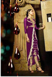 9104-C PURPLE AAFREEN ADAA DESIGNER PANT STYLE SUIT - Asian Party Wear