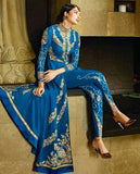 9102 ROYAL BLUE AAFREEN ADAA VOL 2 DESIGNER PANT STYLE SUIT - Asian Party Wear