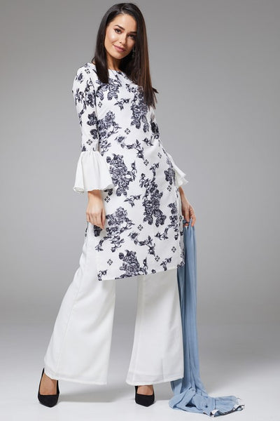 LATEST BELL BOTTOM TROUSER AND SHIRT DRESS - Asian Party Wear