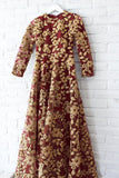 GORGEOUS MAROON HEAVY EMBROIDERED FLOOR LENGTH READY MADE GOWN - Asian Party Wear