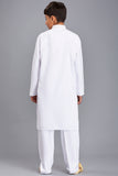 WHITE PAKISTANI DESIGNER BOYS WEAR SHALWAR KAMEEZ - Asian Party Wear