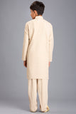 Beige Pakistani Kids Boys Shalwar Kameez Suit - Asian Party Wear