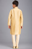 Gold and Cream Indian Ethnic Wear Boys Kurta Pajama - Asian Party Wear