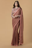 CORAL ROSE PARTY SAREE - Asian Party Wear