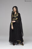 BLACK GEORGETTE EID WEDDING PARTY DESIGNER ANARKALI SUIT - Asian Party Wear