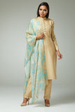 PASTEL BEIGE INDIAN READYMADE PARTY WEAR SALWAR KAMEEZ - Asian Party Wear