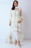 White Pakistani Designer Net Georgette Dress - Asian Party Wear