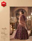 PURPLE HEAVY EMBROIDERED PUNJABI WEDDING LEHENGA - Asian Party Wear