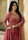 PINK INDIAN PARTY AND WEDDING ANARKALI GOWN - Asian Party Wear