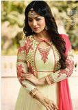 CREAM INDIAN PARTY AND WEDDING ANARKALI GOWN - Asian Party Wear