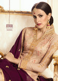 Beige Maroon Wedding Salwar Suit - Asian Party Wear