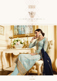 Sky Blue Designer Wedding Salwar Suit - Asian Party Wear