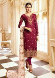 Maroon Designer Wedding Salwar Suit - Asian Party Wear