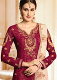 Maroon Designer Wedding Salwar Suit - Asian Party Wear