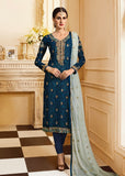 Teal Designer Wedding Salwar Suit - Asian Party Wear