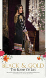 EA-36 BLACK ESHA AISHA LAWN EMBROIDERED SALWAR SUIT - Asian Party Wear