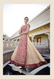 FL-7327 Beige And Pink Nargis Fakhri Dress - Asian Party Wear