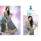 GL3803 Lilac Gray GLOSSY MALAIKA ARORA ANARKALI DRESS - Asian Party Wear