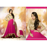 GL3804 Pink GLOSSY MALAIKA ARORA ANARKALI DRESS - Asian Party Wear