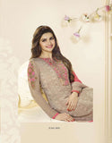 SLK2856 - Pink and Grey Kaseesh Silkina Royal Crepe 3 Salwar Kameez Suit - Asian Party Wear