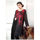 Black Baroque Embroidered  Suit -  Designer Suit - Asian Party Wear