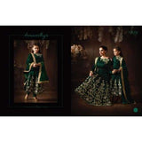 Eid Party Wedding Green Matching Mother Daughter Designer Suit - Asian Party Wear