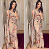 Floral Printed Designer Saree - Asian Party Wear